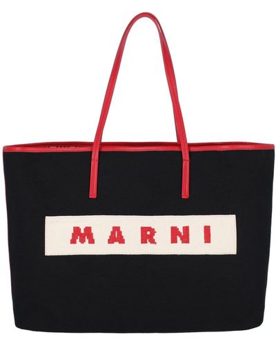 Marni Logo Tote Bag - Red