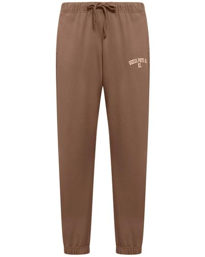 Guess Gusa Washed Terry Sweatpant - Brown
