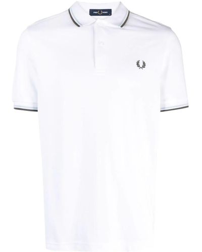 Fred Perry Fp Twin Tipped Shirt Clothing - White