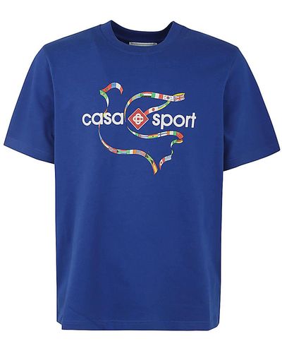 Casablancabrand Printed T-Shirt - Blue