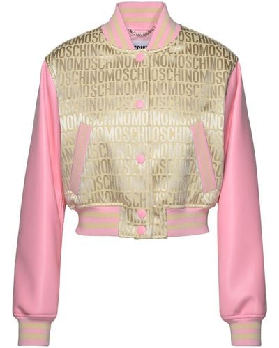 Moschino Cotton Blend Bomber Jacket - Pink