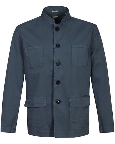 Massimo Alba Nehru Collar Jacket - Blue