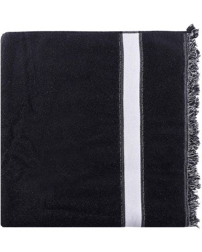 Neil Barrett Cotton Printed Beach Towels - Black