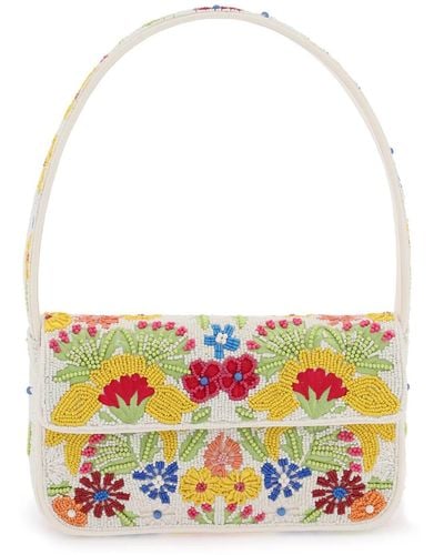 STAUD 'garden Party' Tommy Beaded Shoulder Bag - White