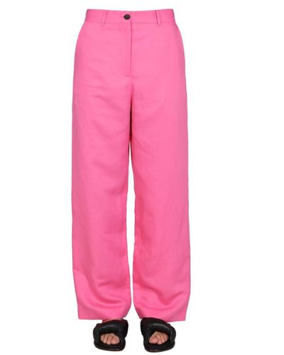 MSGM Wide Leg Trousers - Pink