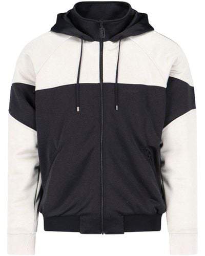 Saint Laurent Paneled Hooded Jacket - Black