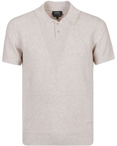 A.P.C. Jay Short Sleeve Polo Shirt - White