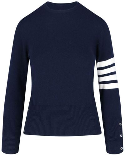 Thom Browne '4-bar' Cashmere Sweater - Blue