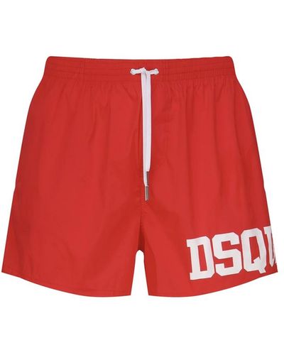DSquared² Logo Swimsuit - Red