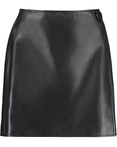 Stand Studio Vegan Leather Mini Skirt - Black