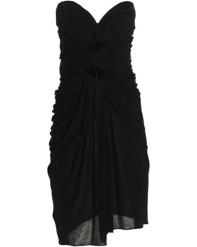 Saint Laurent Draped Cut Out Dress Dresses - Black