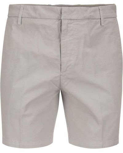 Dondup Manheim - Cotton Blend Shorts - Gray
