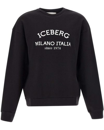 Iceberg Cotton Sweatshirt - Black