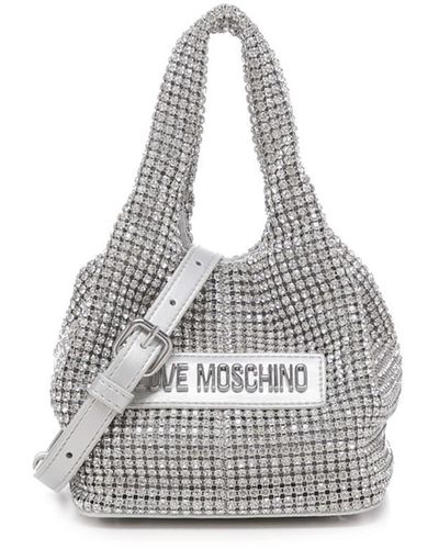 Love Moschino Embellished Tote Bag - White