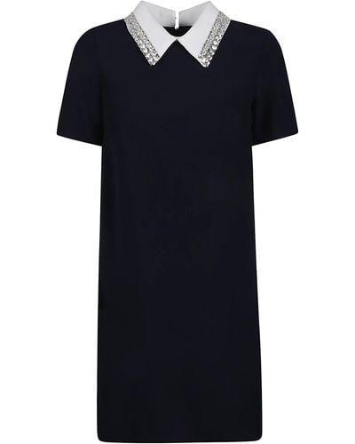 N°21 Mid-Length Embellished Collar Dress - Black