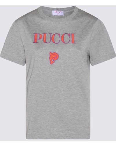 Emilio Pucci Cotton T-Shirt - Gray