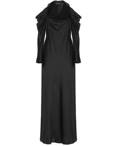Alberta Ferretti Silk Blend Dress - Black