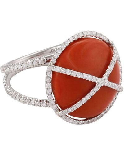 Lo Spazio Jewelry Lo Spazio Mare Di Stelle Ring - Red