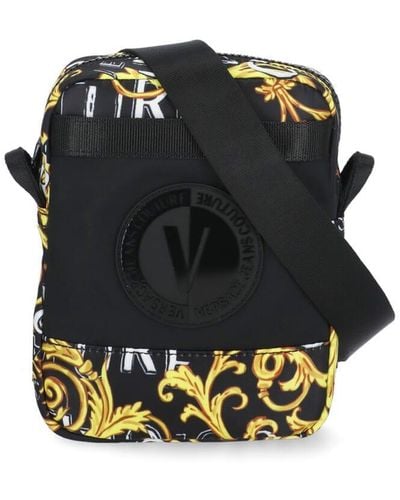 Versace Logoed Shoulder Bag - Black