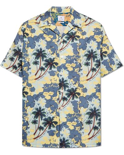 PS by Paul Smith Ps Paul Smith Printed Shirt - Blue
