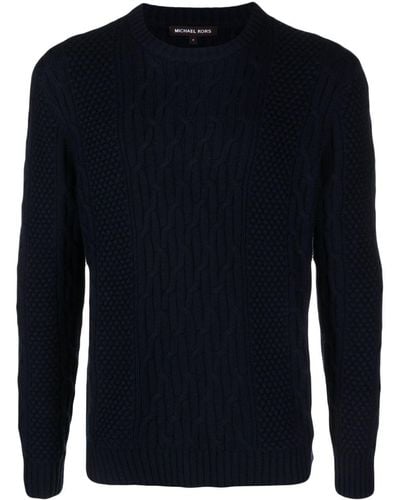 Michael Kors Chunky-knit Long-sleeve Sweater - Blue