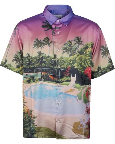 FAMILY FIRST Short Sleeve Sunset Shirt - Multicolor