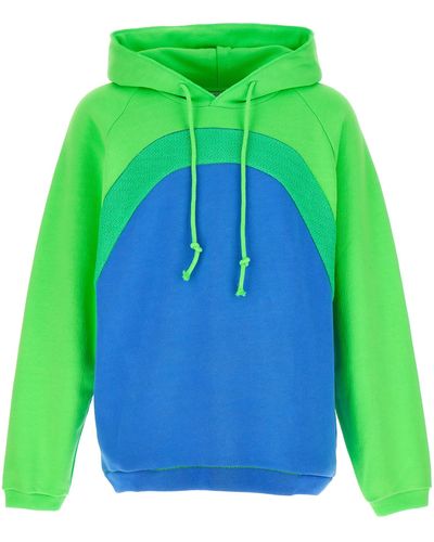 ERL Patchwork Hoodie Sweatshirt - Green