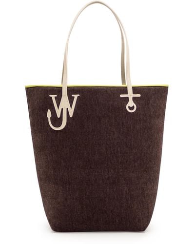JW Anderson Tall Anchor Tote Bag - Brown