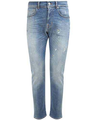 7 For All Mankind Tapered Jeans - Blue