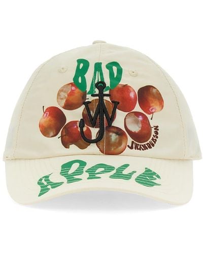 JW Anderson The Apple Collection Baseball Hat - White