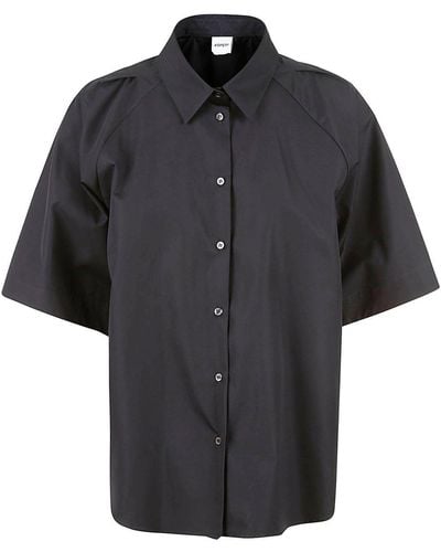 Aspesi Buttoned Short-Sleeved Shirt - Black
