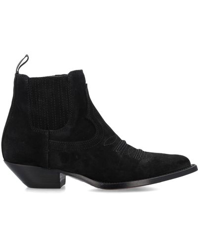 Sonora Boots Idalgo Flower Ankle Boots - Black
