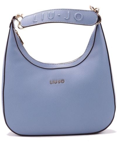 Liu Jo Logo-lettering Zipped Shoulder Bag - Blue
