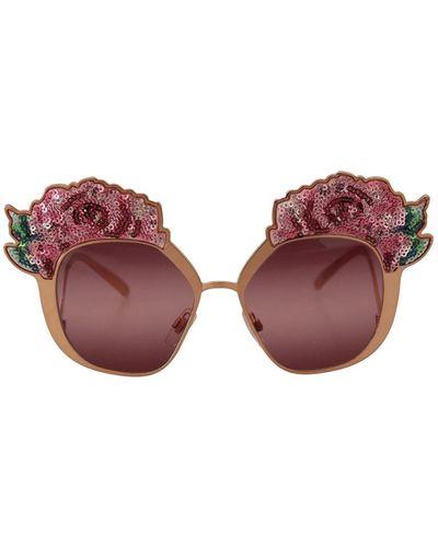 Dolce & Gabbana Rose Sequin Sunglasses - Purple