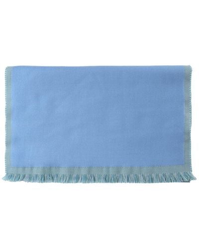 Lanvin Scarf With Lettering Logo - Blue