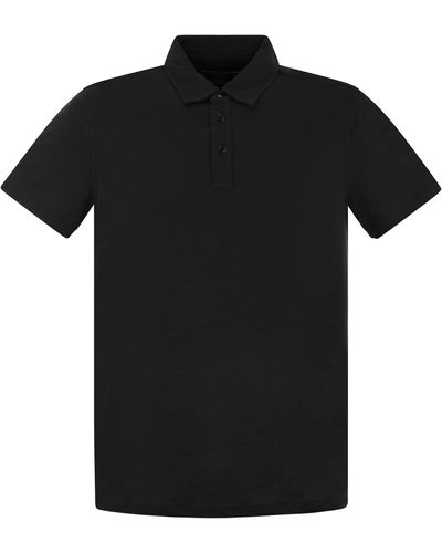 Majestic Filatures Short-Sleeved Polo Shirt - Black