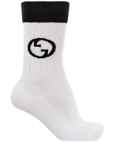 Gucci Interlock gg Sports Sock - White