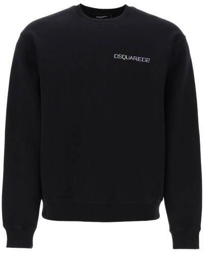 DSquared² Cool Fit Printed Sweatshirt - Black