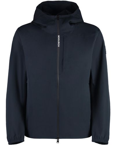 Woolrich Pacific Hooded Nylon Jacket - Blue