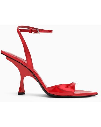 The Attico Gg Asymmetrical Sandal - Red