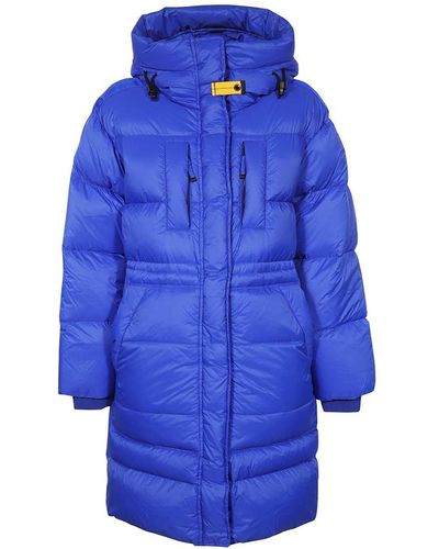 Parajumpers Eira Long Hooded Down Jacket - Blue