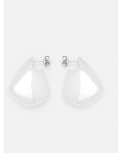 Bottega Veneta Small Fin Earrings - White