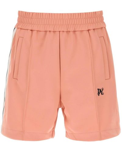Palm Angels Sweatshorts With Side Bands - Pink