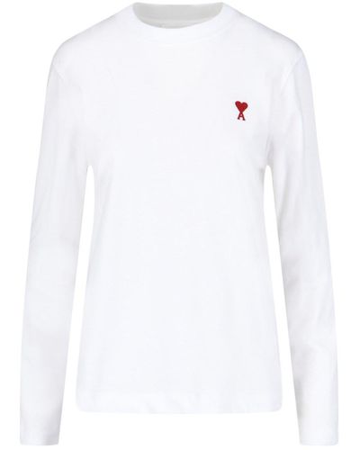 Ami Paris Logo T-Shirt - White