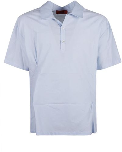 Fourtwofour On Fairfax Two-Buttoned Short-Sleeved Shirt - Blue