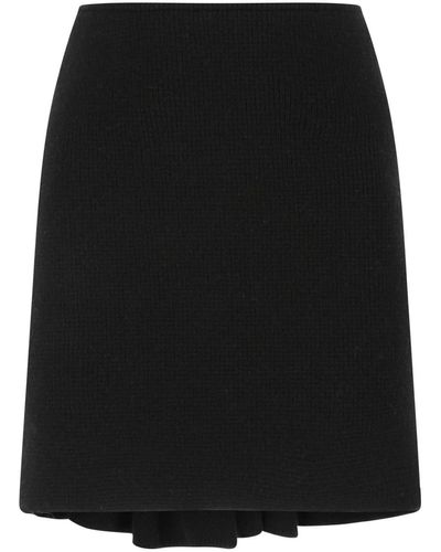 Bottega Veneta Wool Blend Skirt - Black