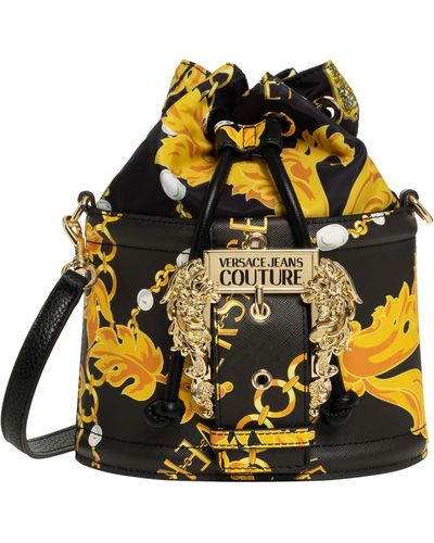 Versace Chain Couture Chain Couture Bucket Bag - Yellow