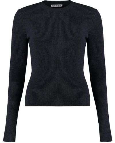 Our Legacy Compact Wool Pullover - Blue