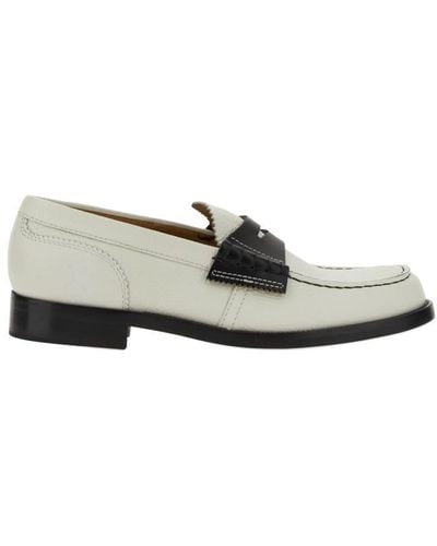COLLEGE Leather Loafer - White