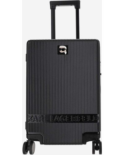 Karl Lagerfeld Small Hard Case With Logo - Black